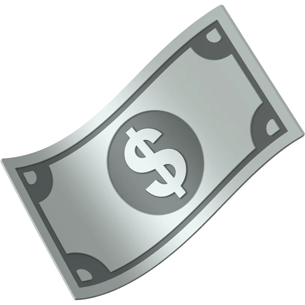billet d'argent qui tombe emoji