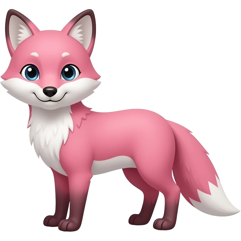 a pink fox emoji