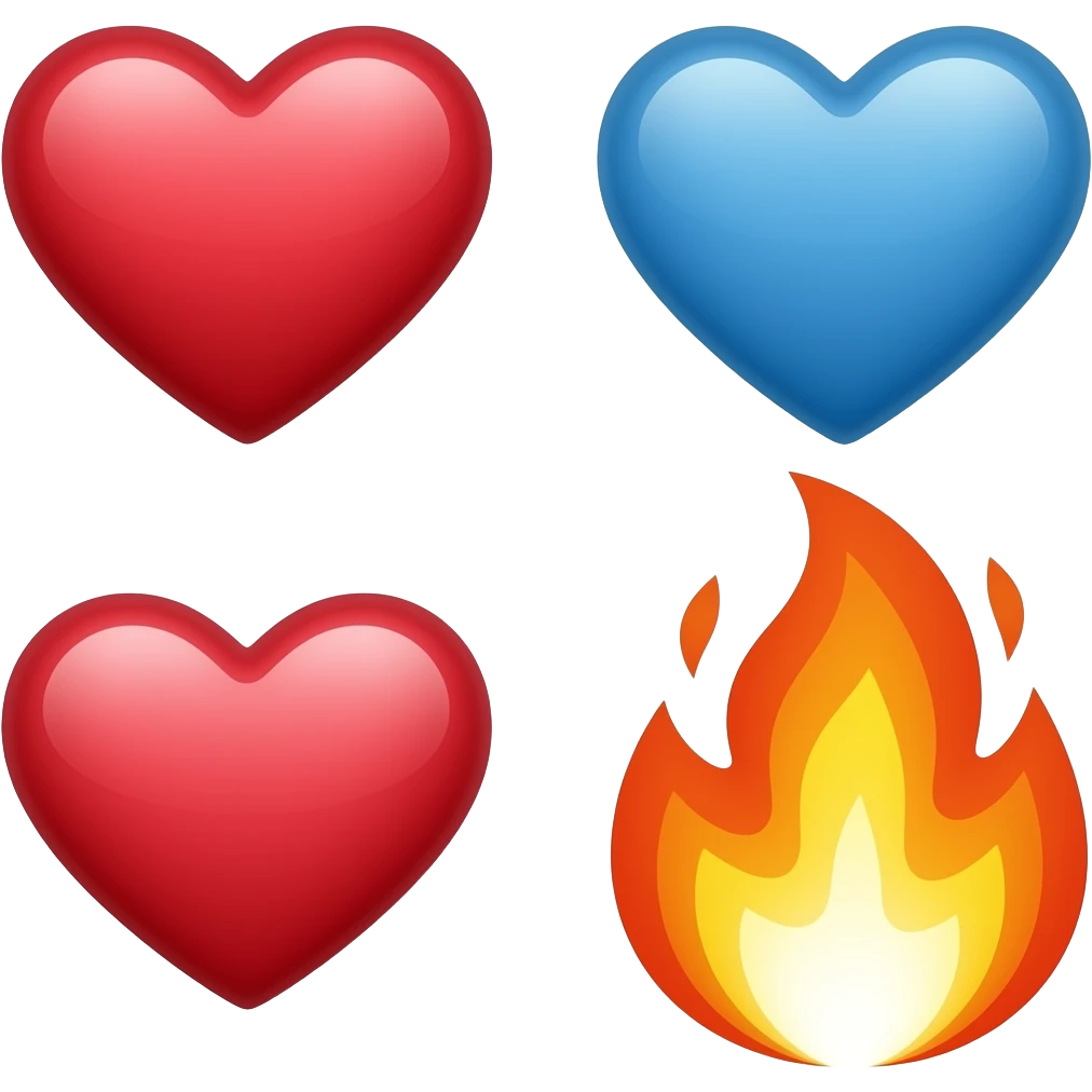 ♥️💙🔥 emoji