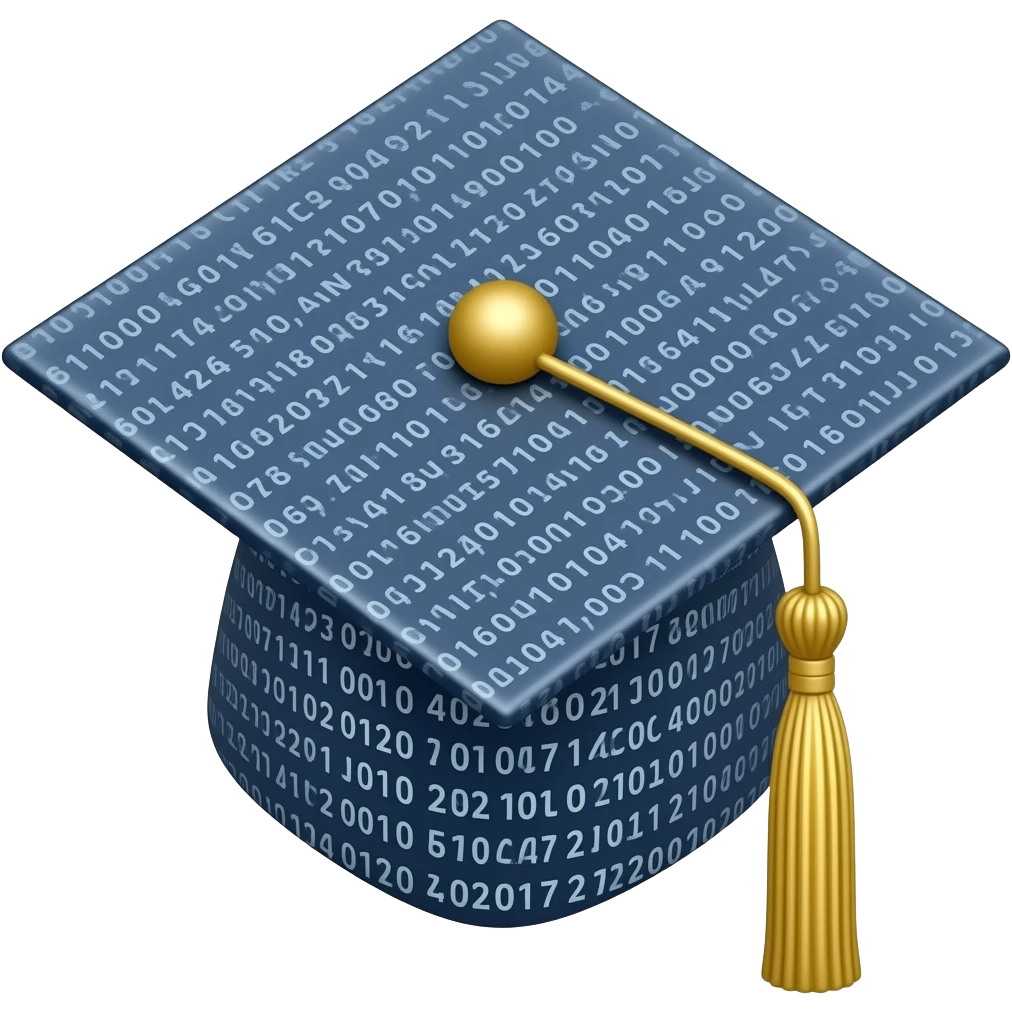 graduation cap coding emoji