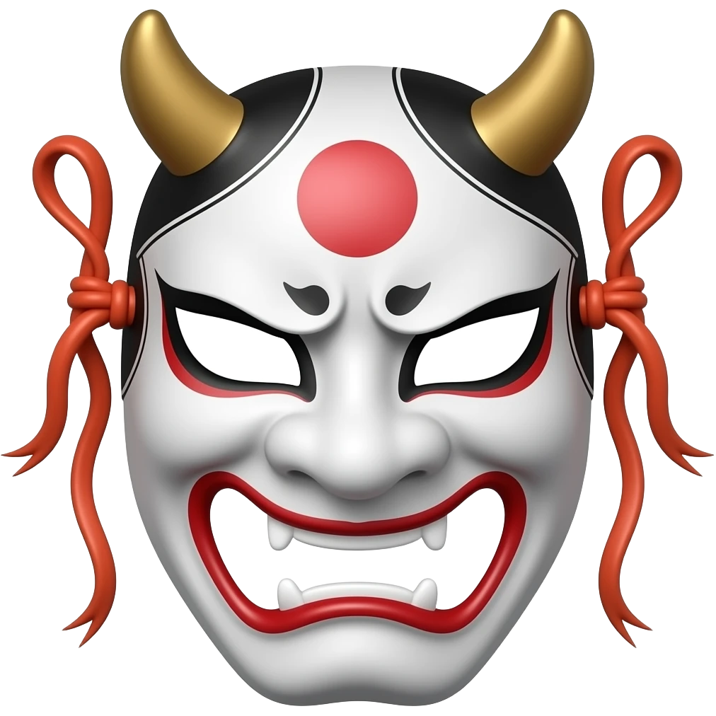 Hyottoko festival mask emoji