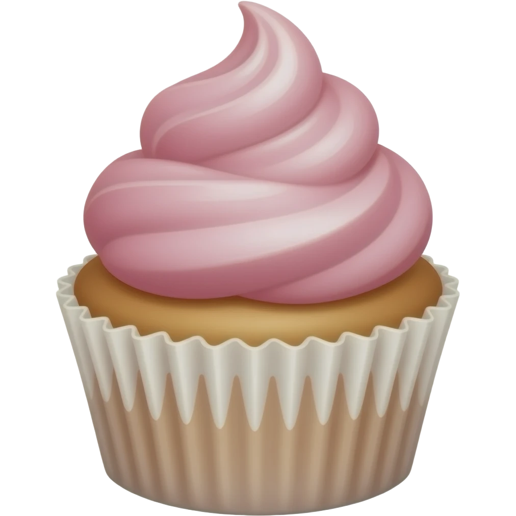 Cupcake with pink icing emoji