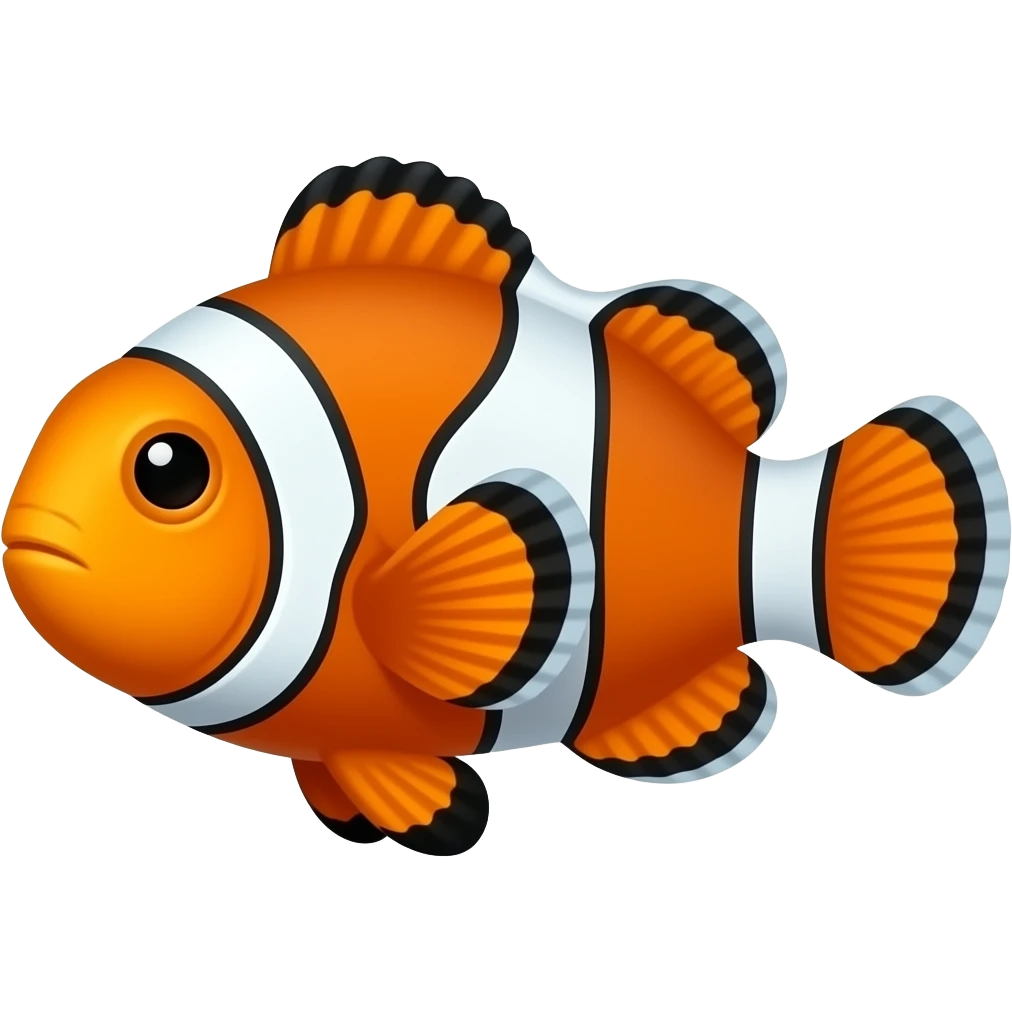 Happy clown fish emoji