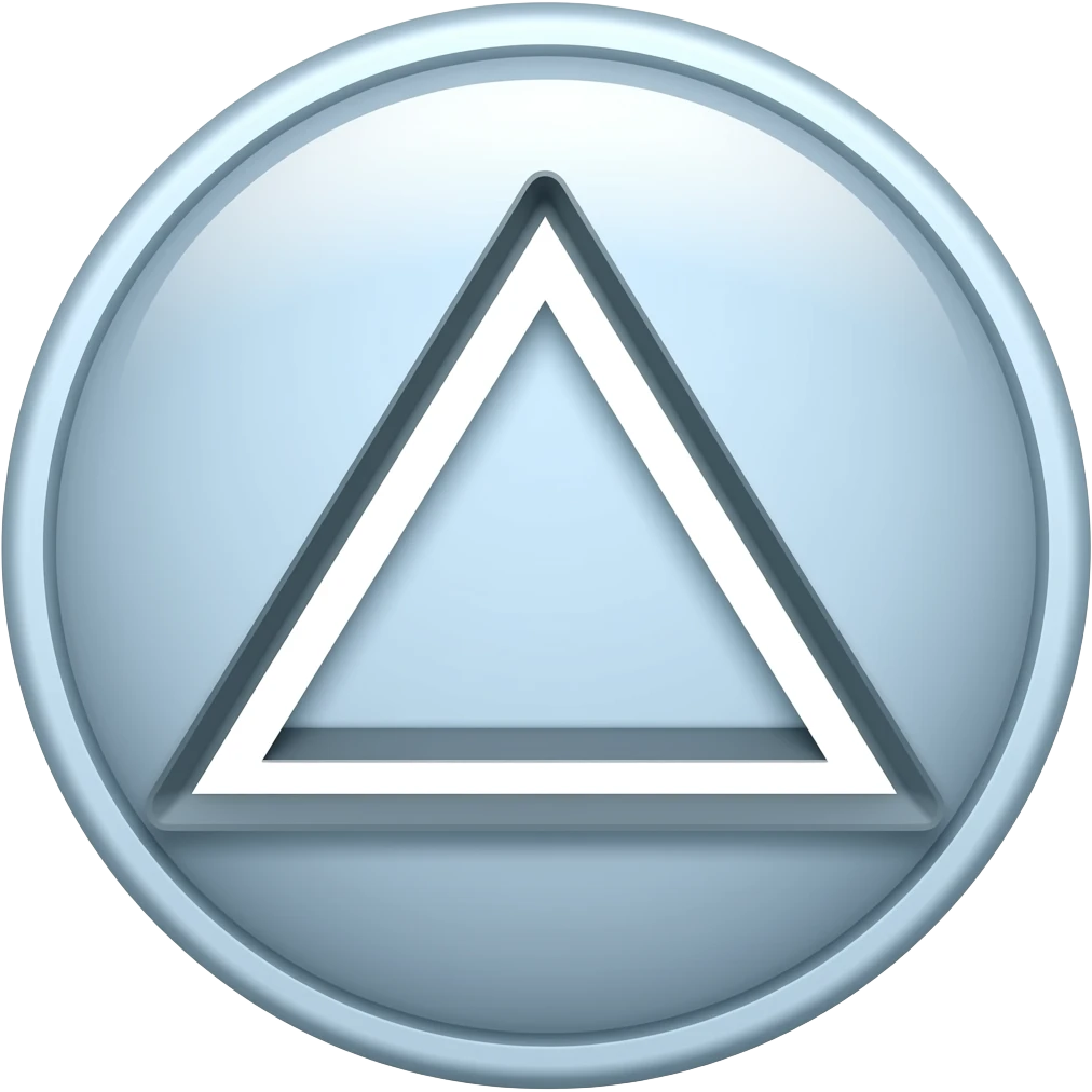 simple triangle inside circle emoji