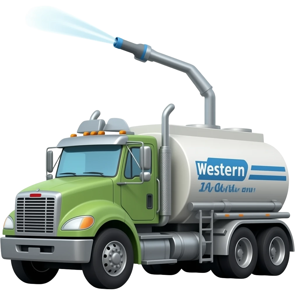 water tanker western star with watering arm emoji