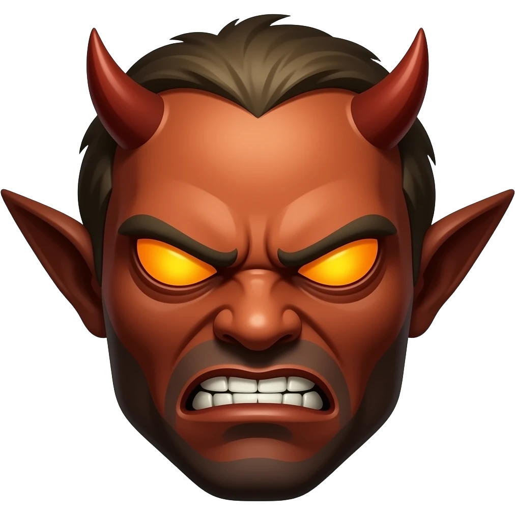 Hard demon face emoji