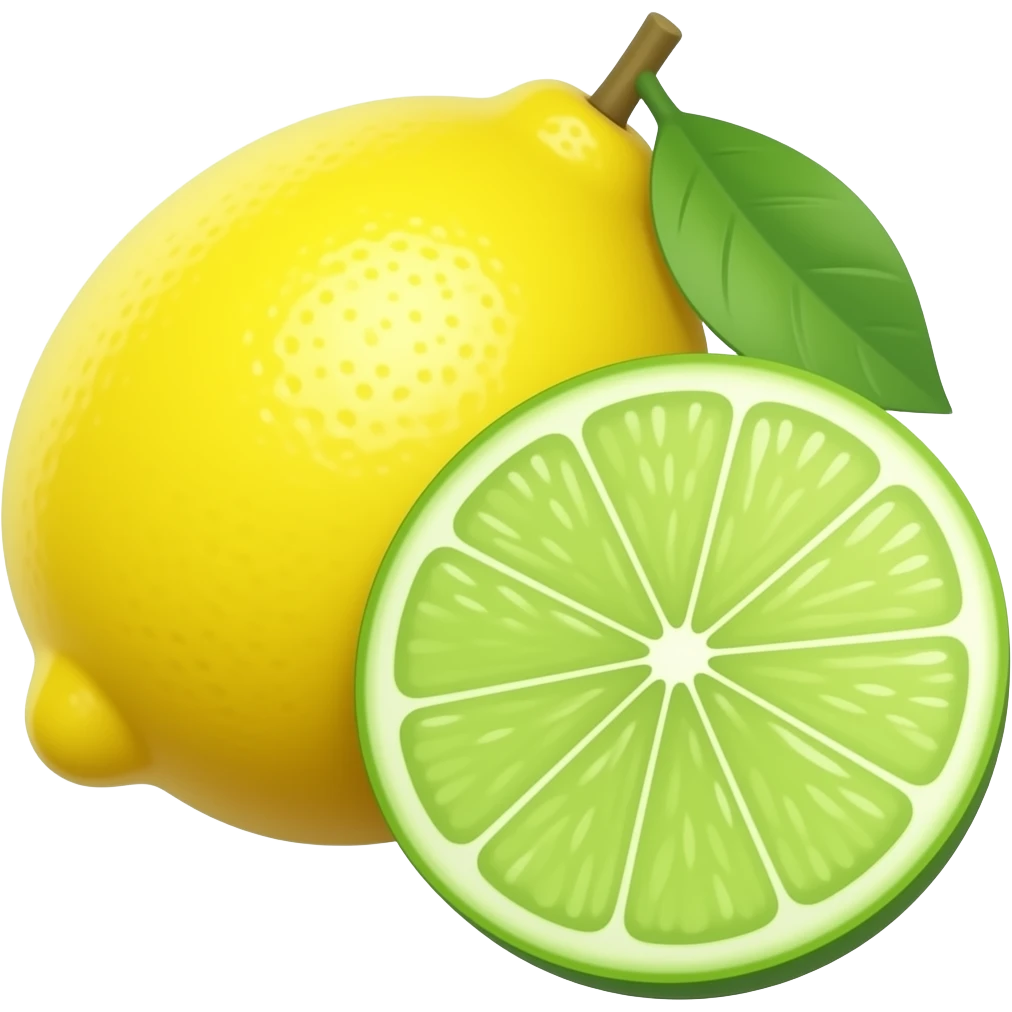 Lemon and lime emoji