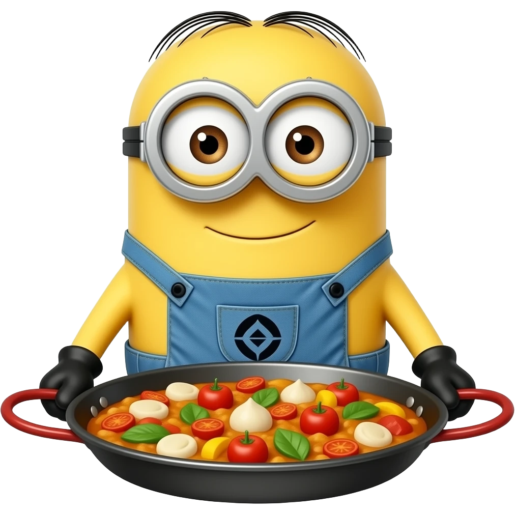 Minion haciendo paella cocinero emoji