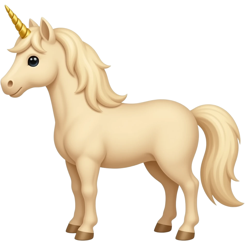 Beige unicorn emoji