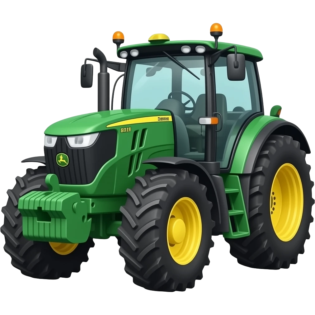 Tractor - John Deere 6115E (Model Year: 2021) (Iconic colour: Green with yellow) emoji