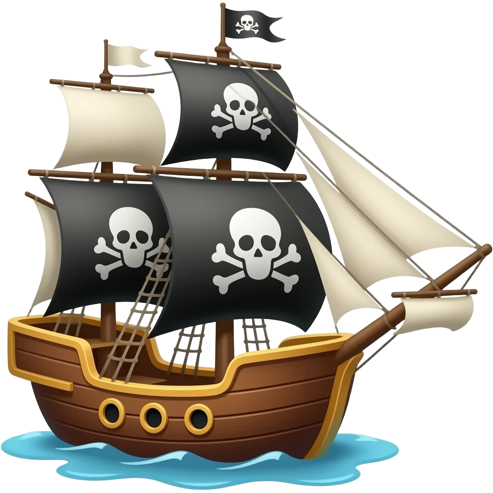 pirate ship emoji