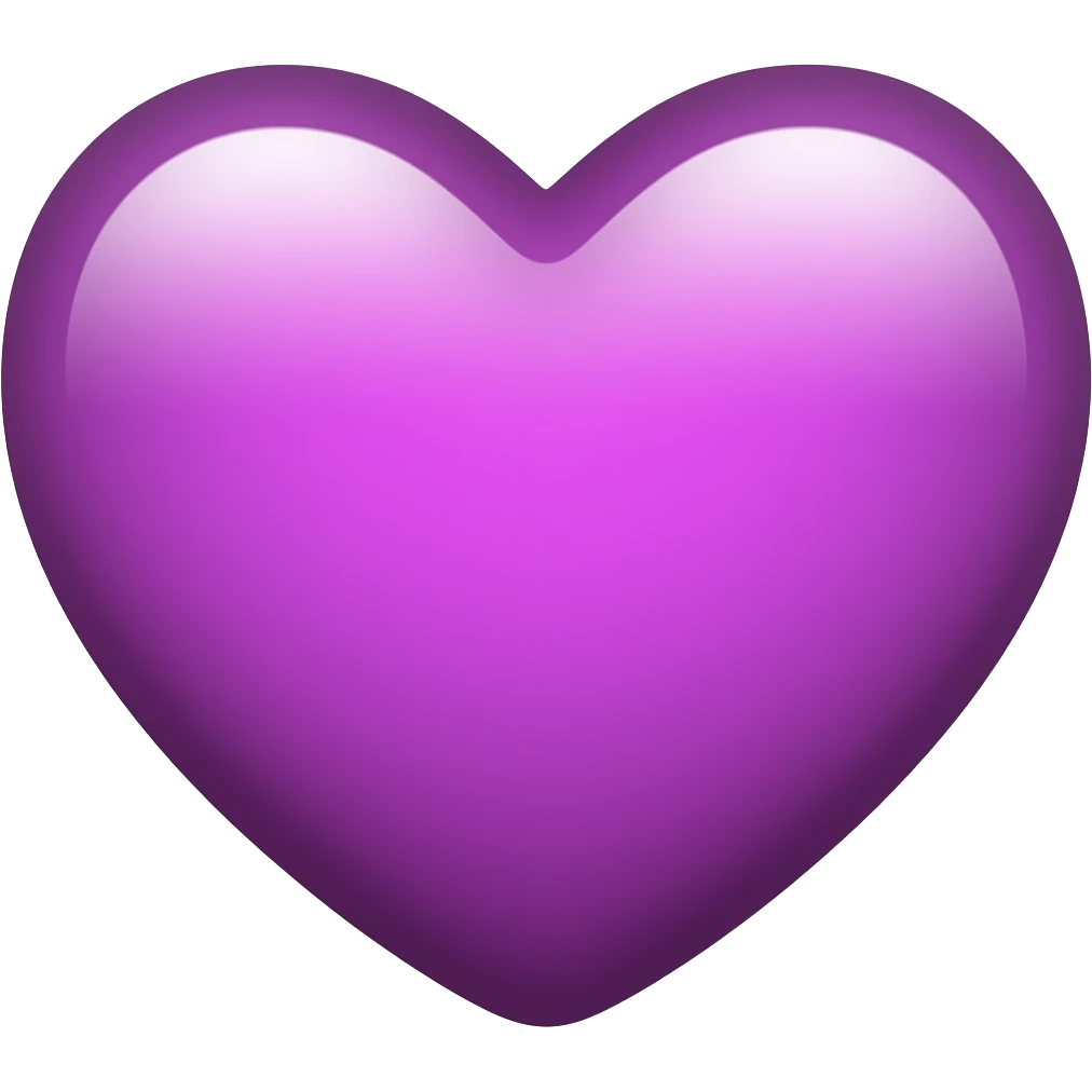 bright purple shiny heart emoji