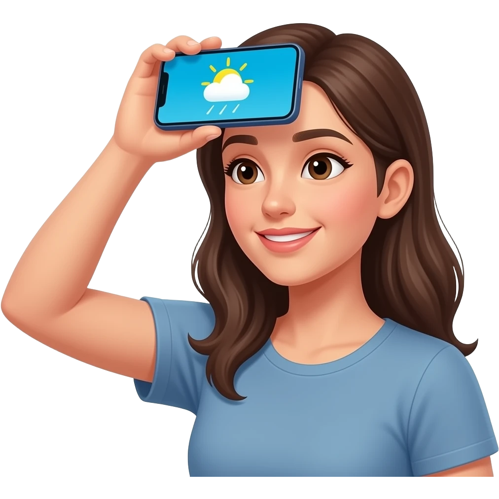 기상 체크하는 이미지 만들어줘 emoji