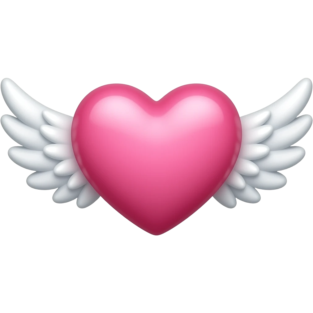cuore rosa con le ali emoji