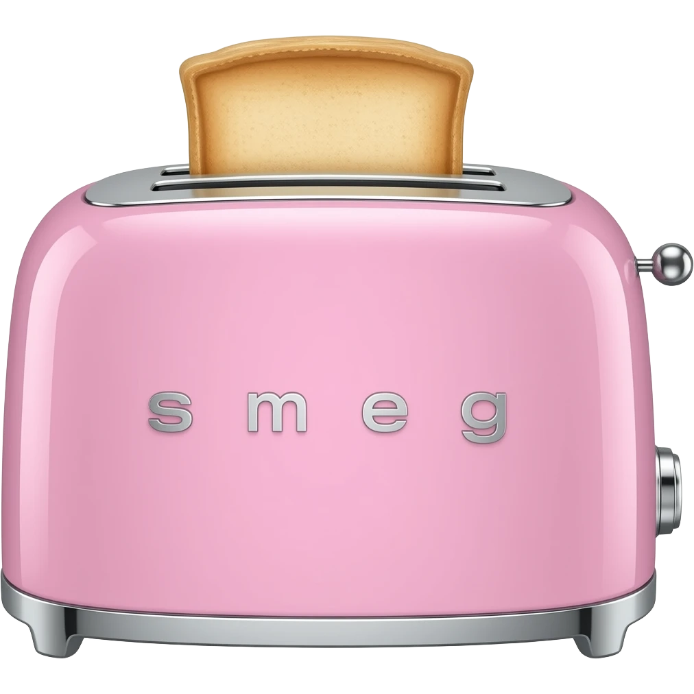 Розовый тостер smeg emoji