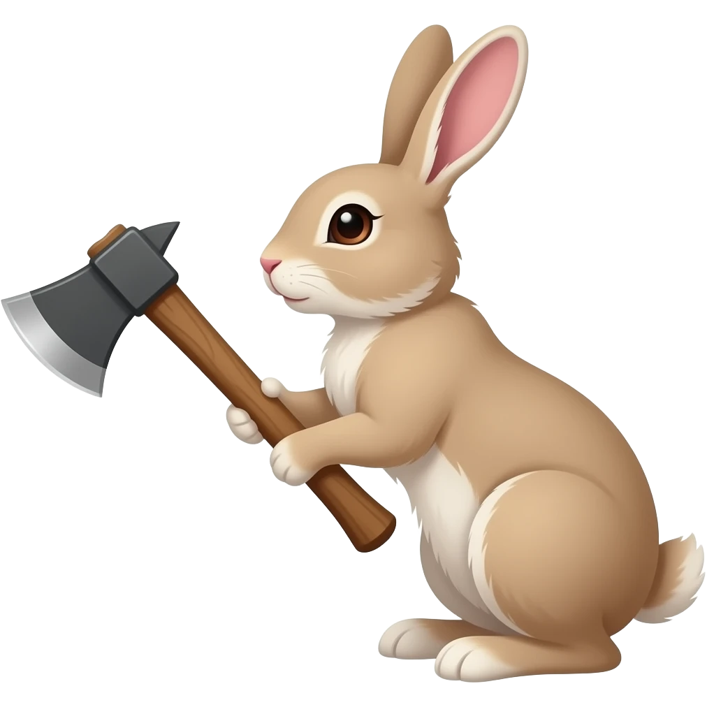 AXE WITH RABBIT emoji