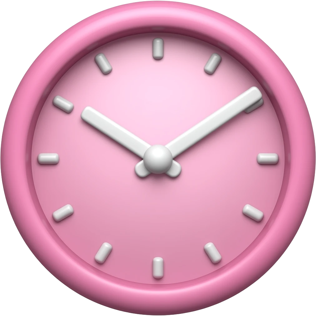 pink clock\ emoji