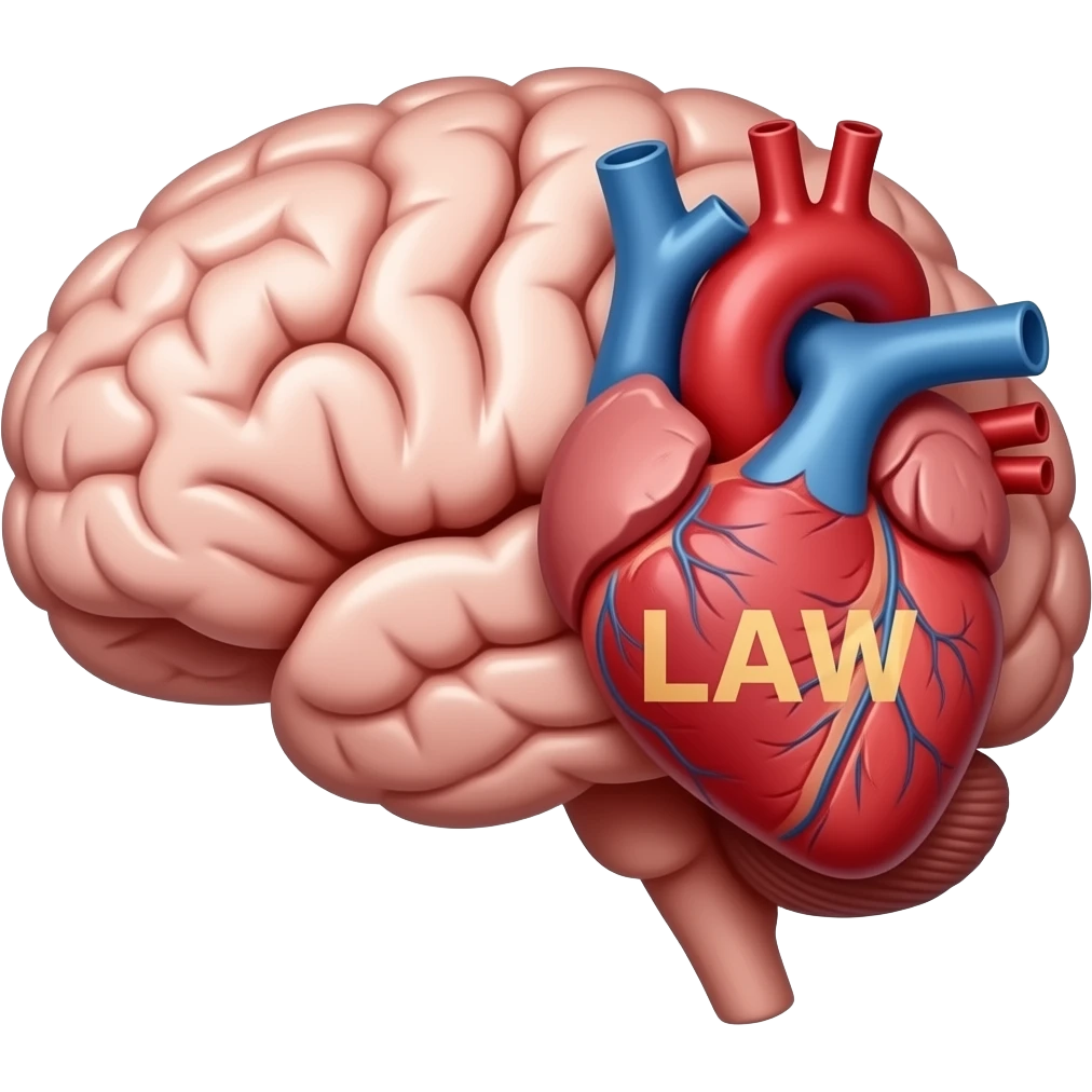 make an emoji that shows the law written on the mind and the heart emoji
