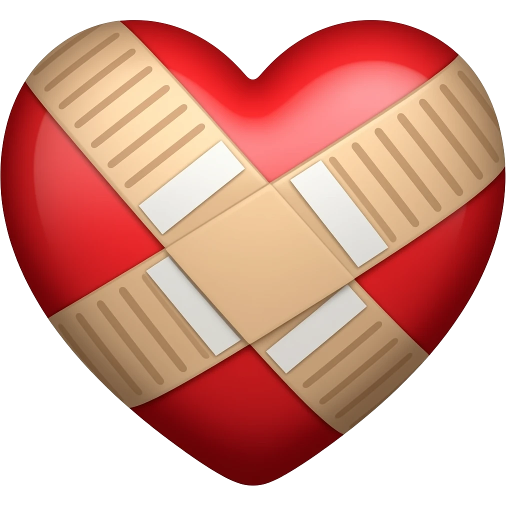 Corazón con tirita emoji