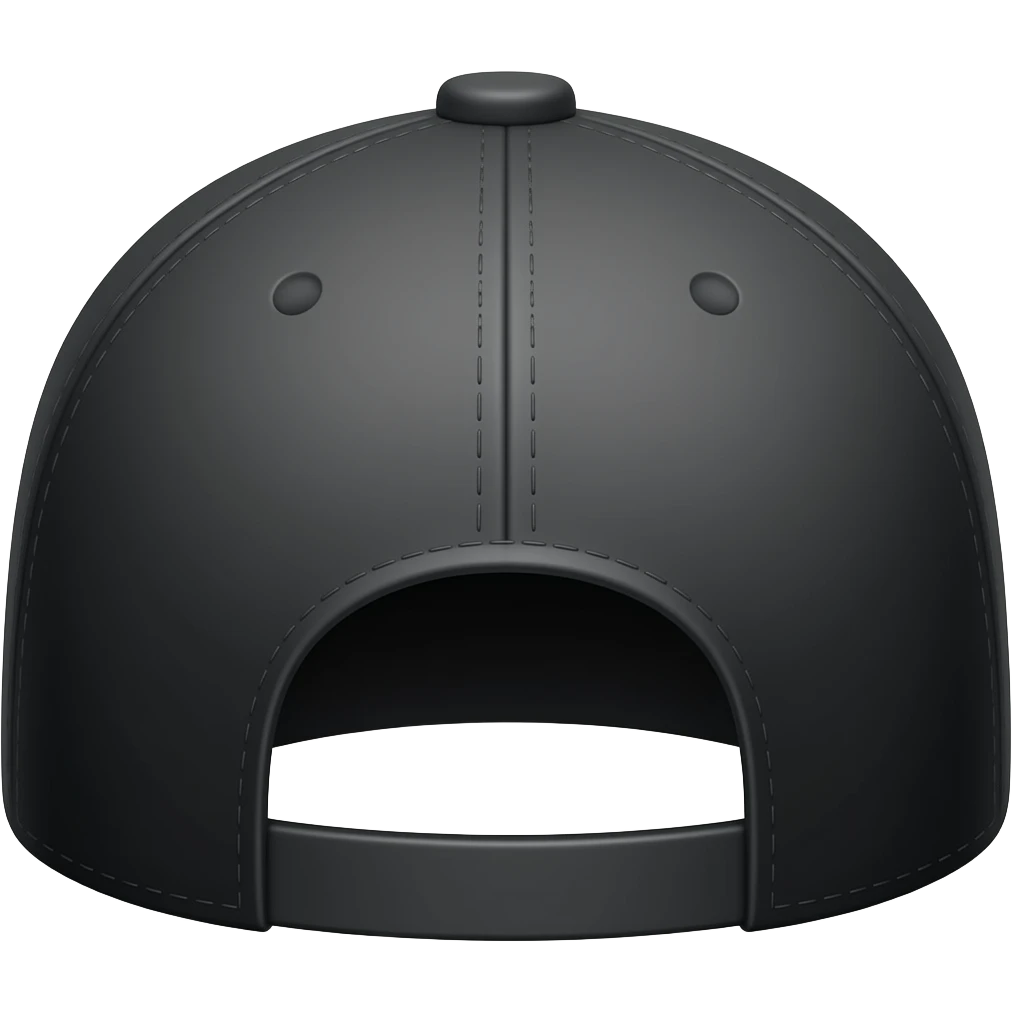 flat cap black from back pespective emoji