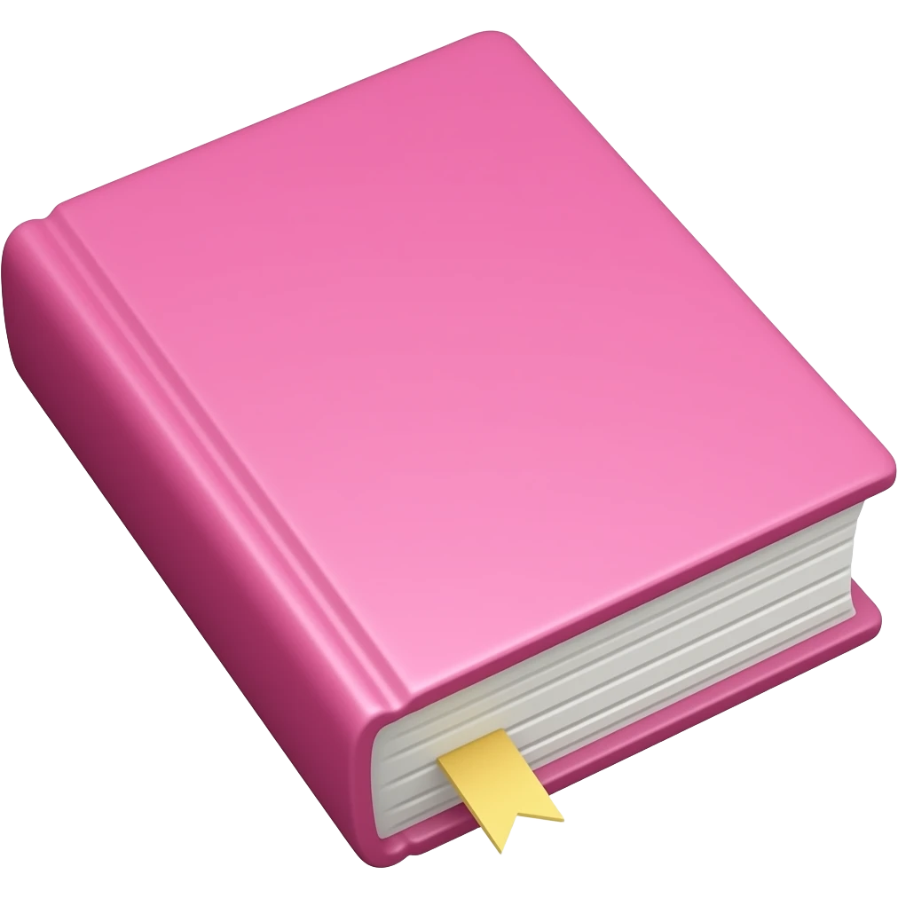 Pink book emoji