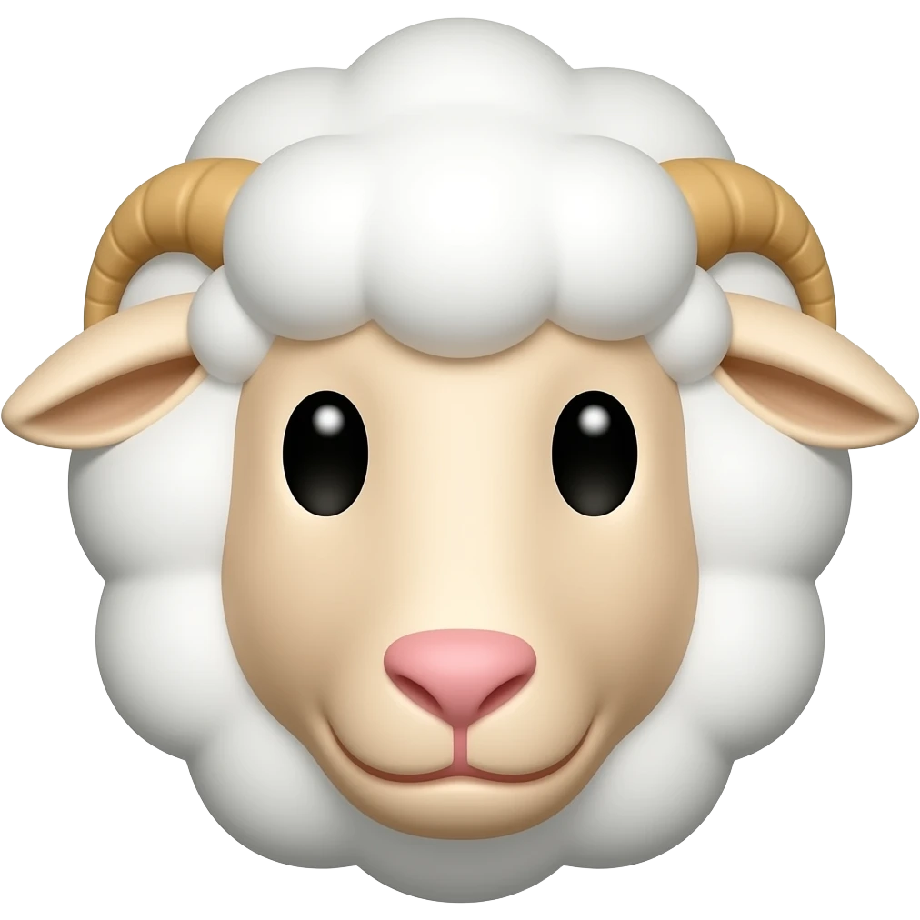 Sheep emoji face emoji