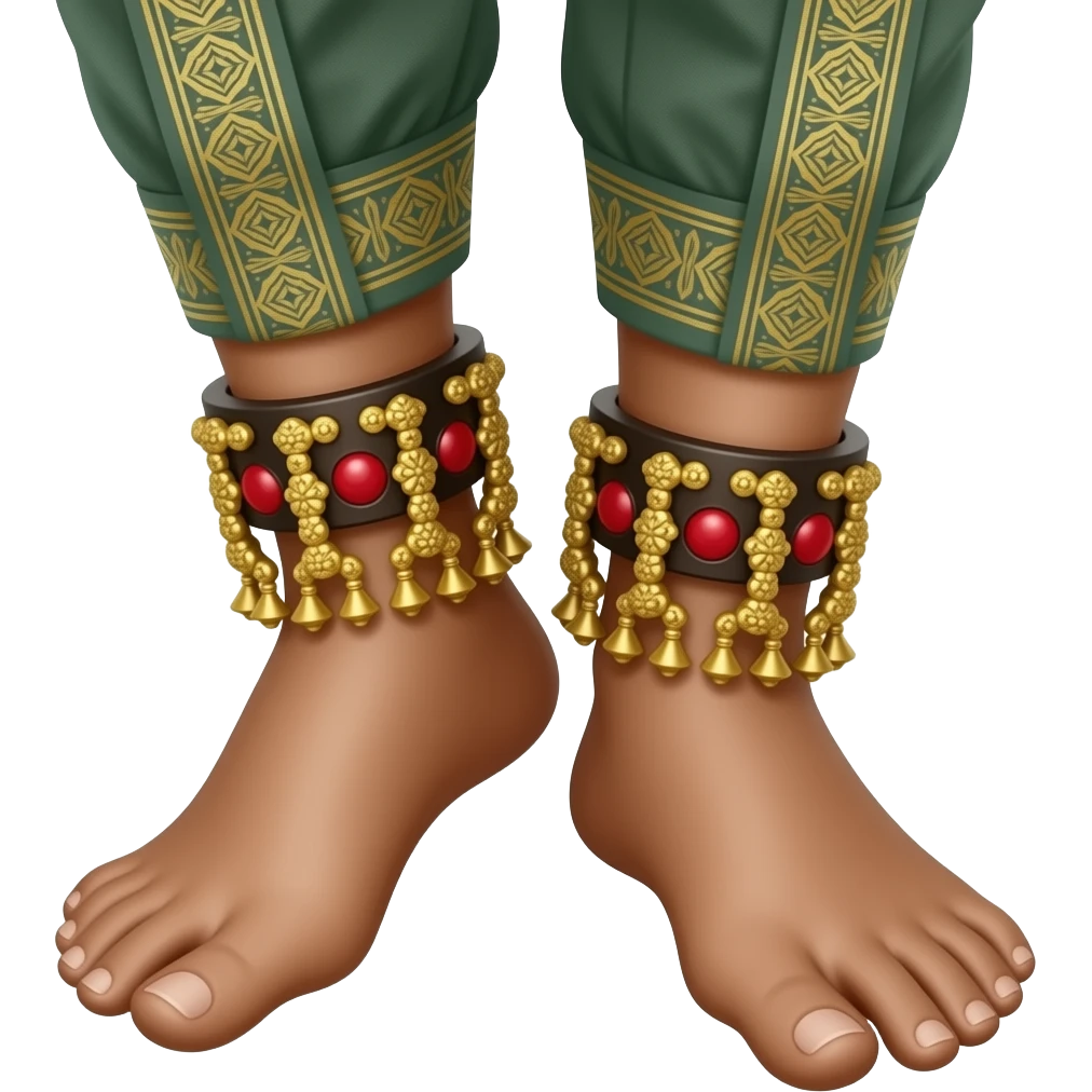 Ghungroo on dancers feet emoji