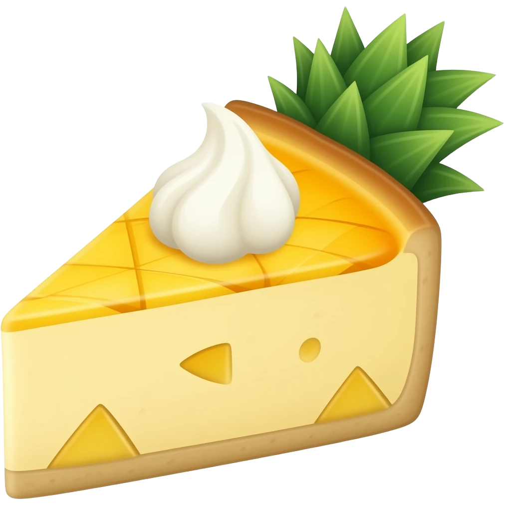 A pineapple cheesecake emoji