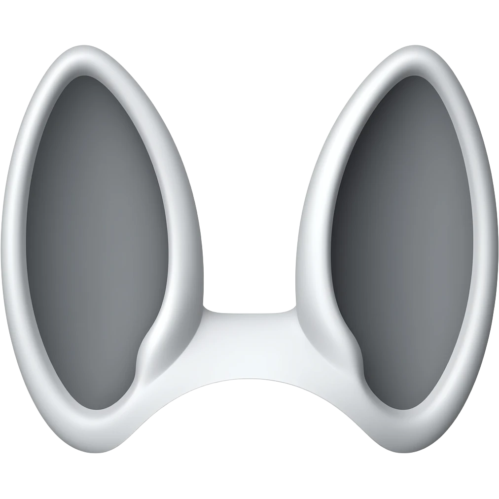 White dark gray ears emoji
