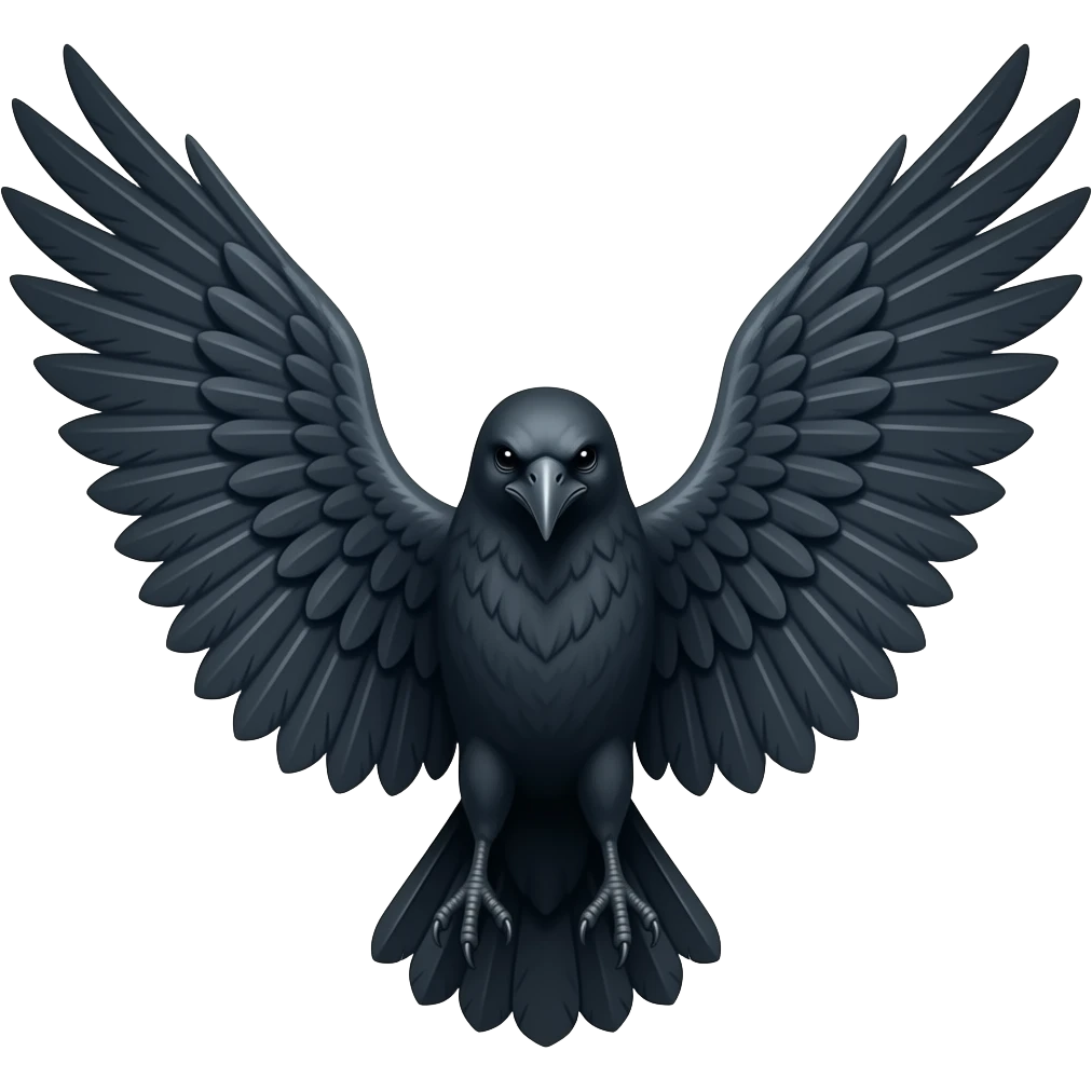 Raven wings spread emoji