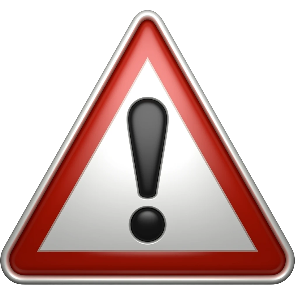 alert road sign with exclamation mark at center emoji