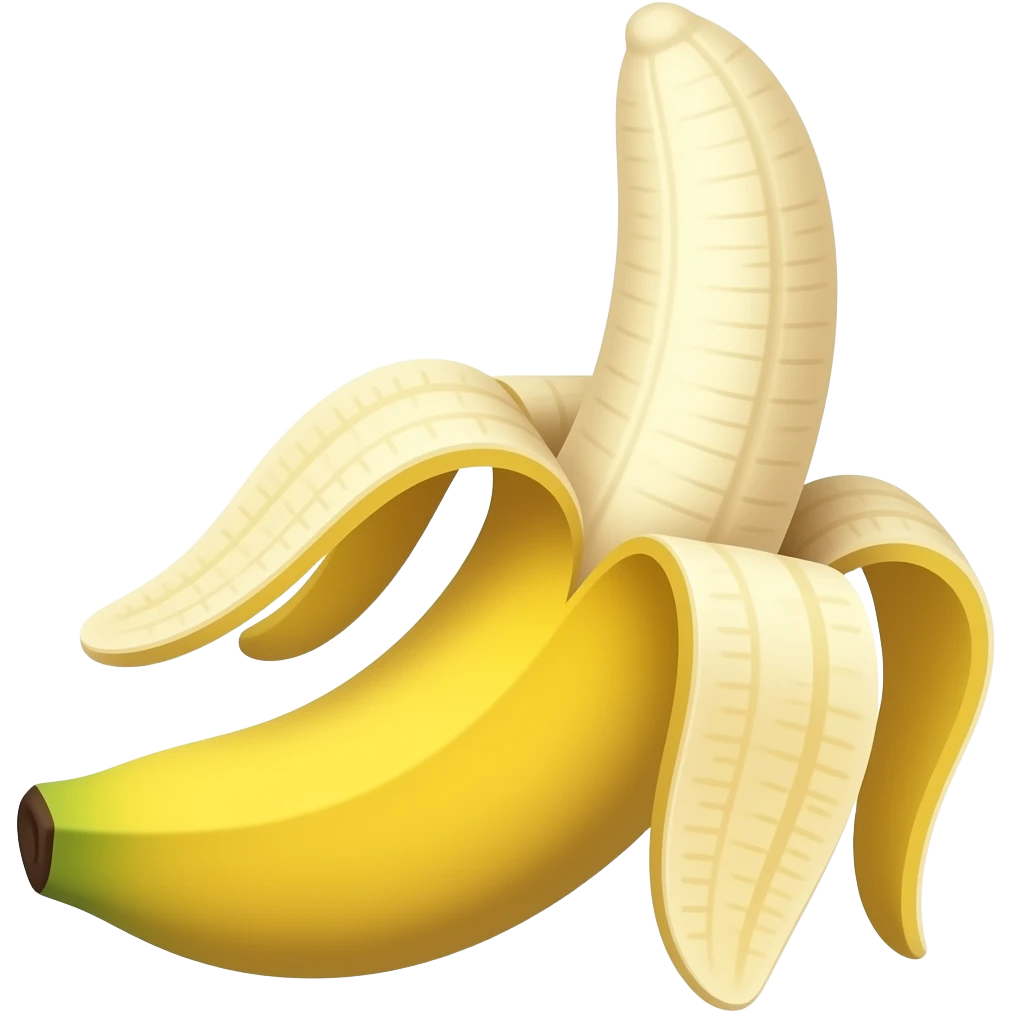Unpeeled banana emoji