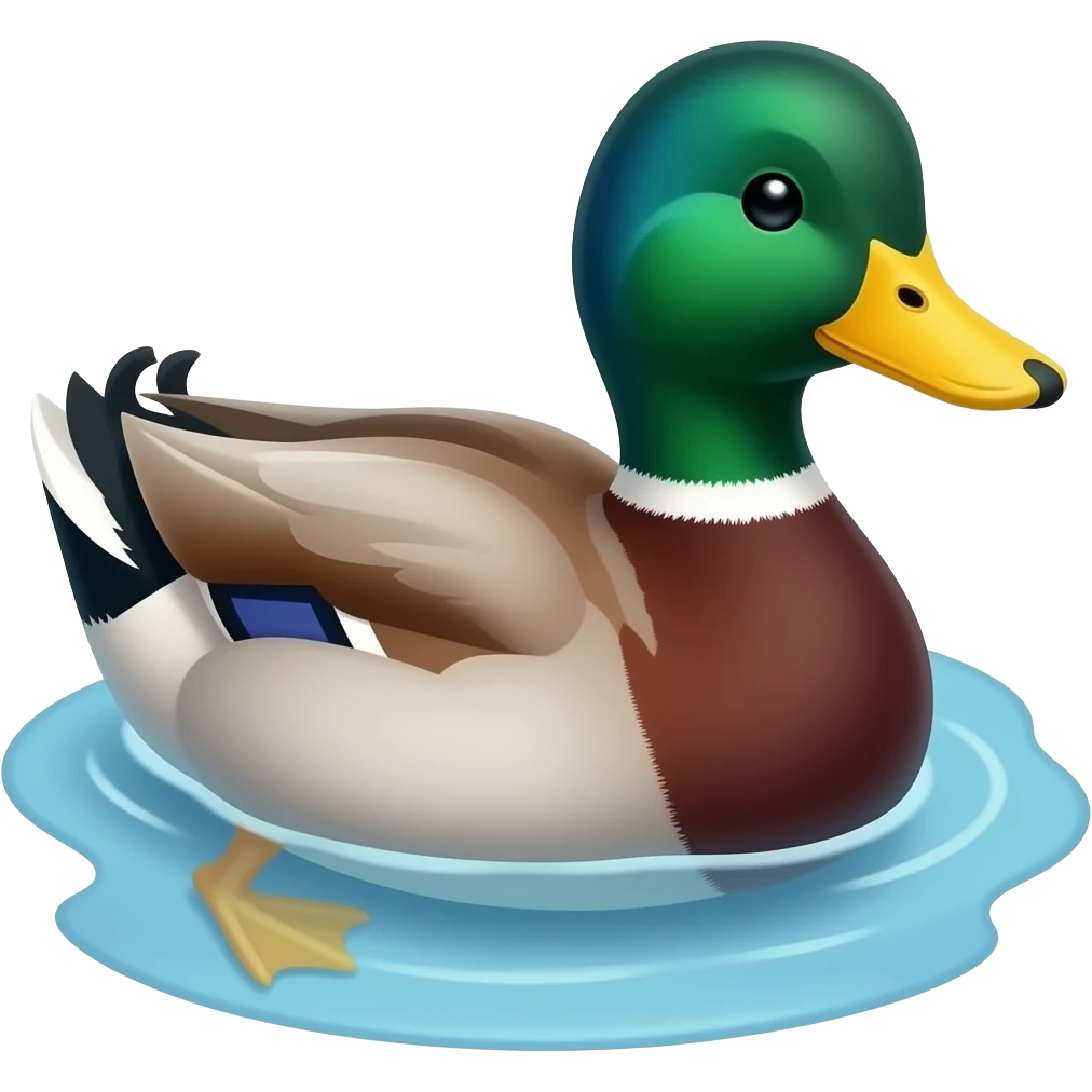 Pato bañándose q emoji