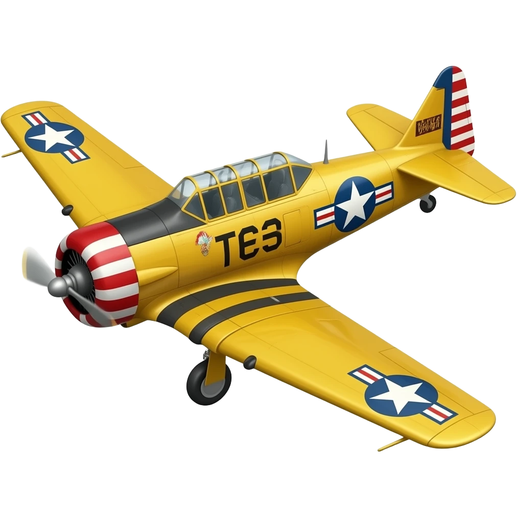 North American T‑6 Texan 3/4 ANGLE emoji