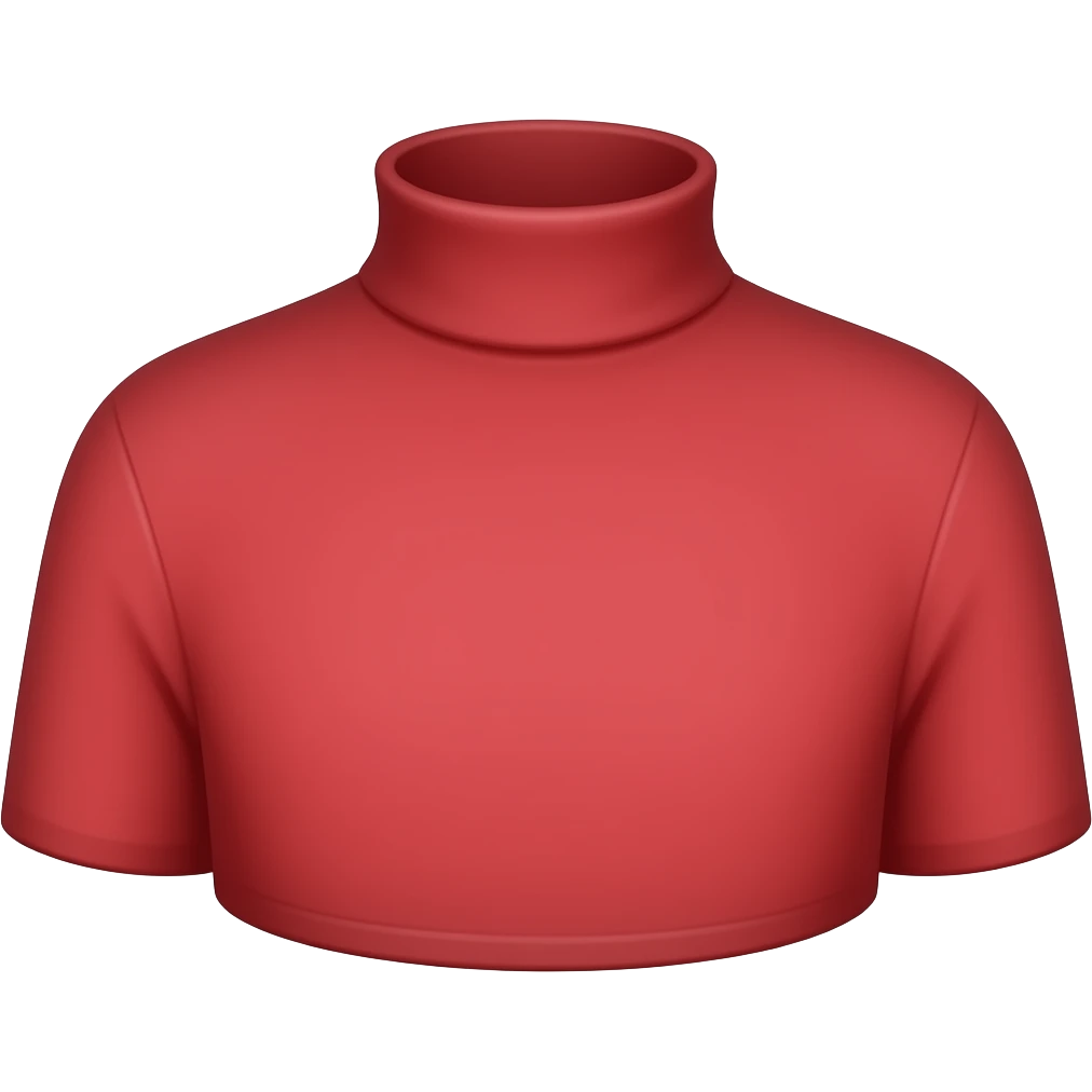 Red turtleneck looks good no person included emoji