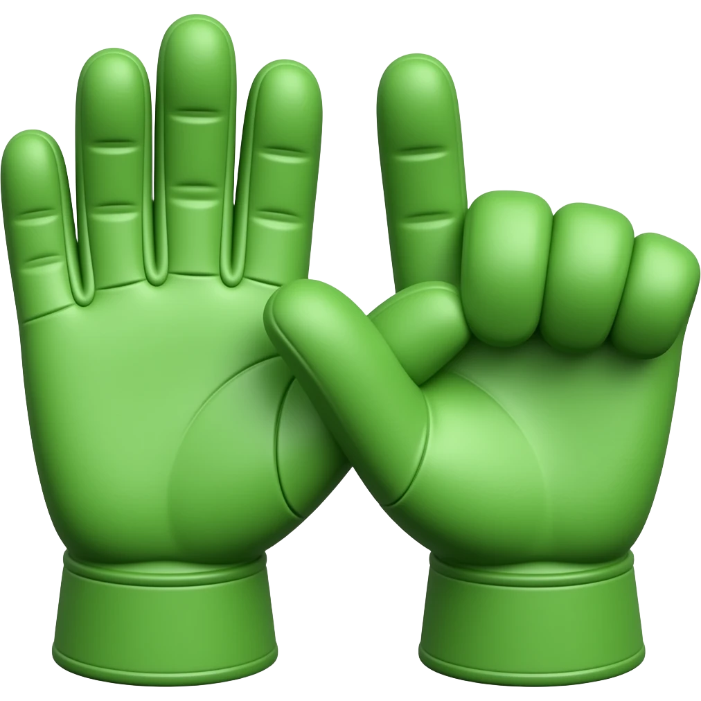 Gk gloves green emoji