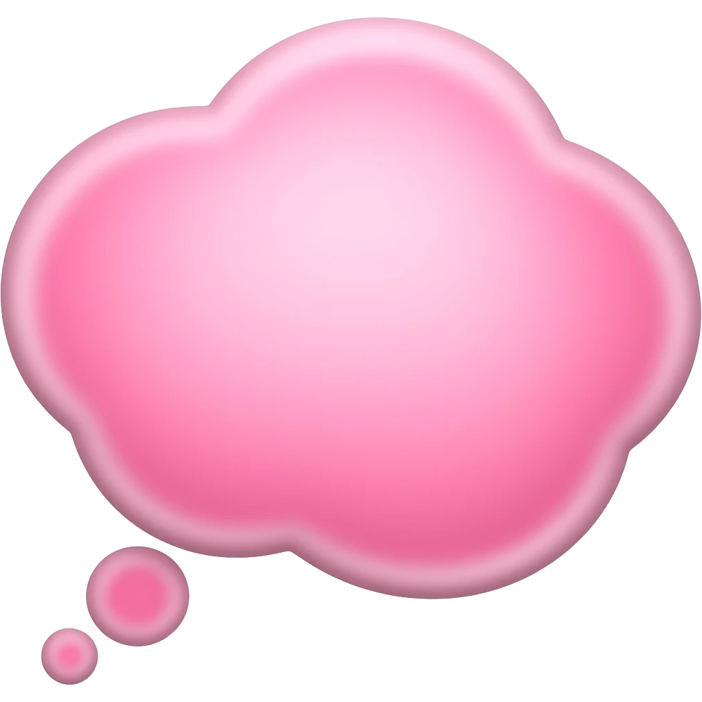 pink think bubble emoji