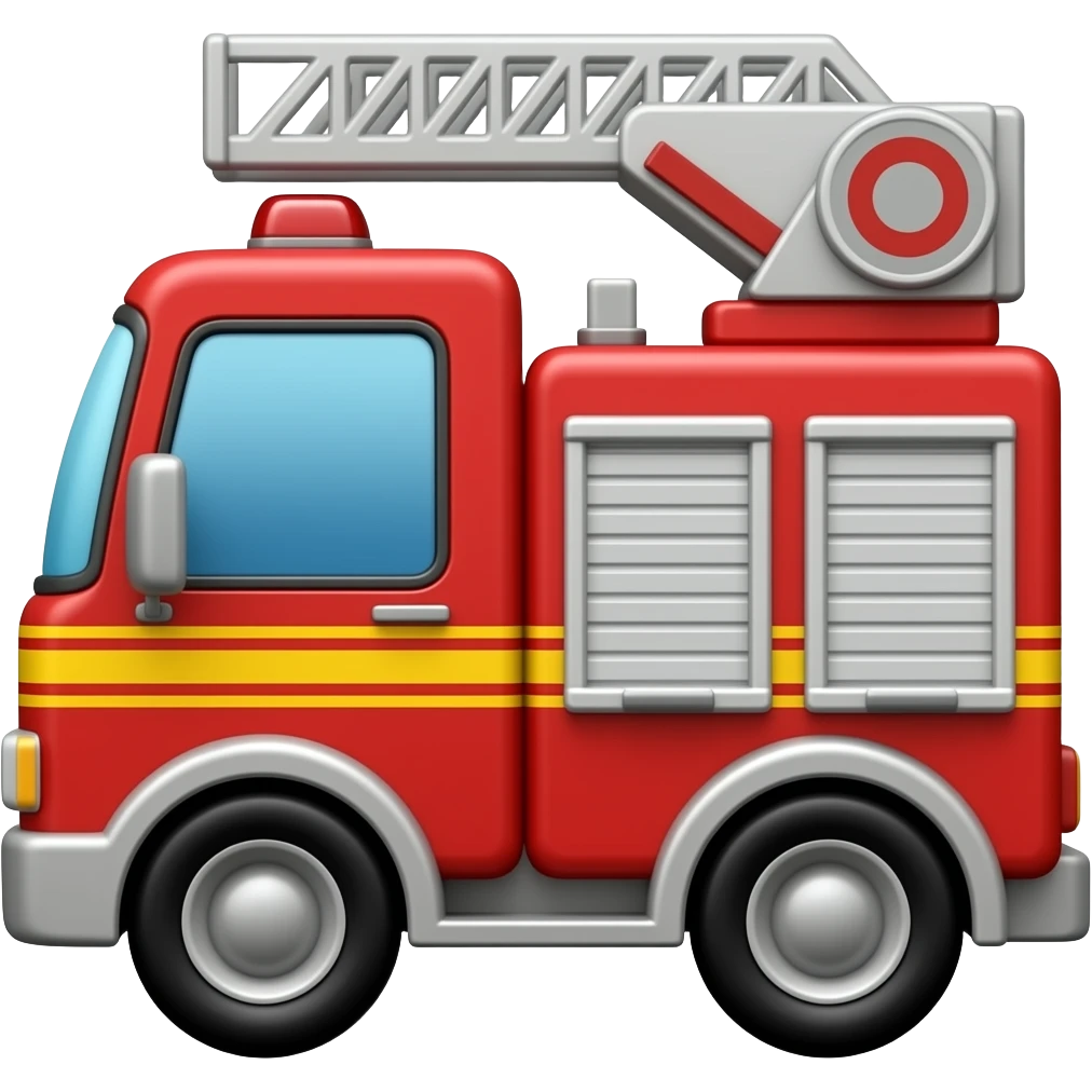 Baby fire truck emoji