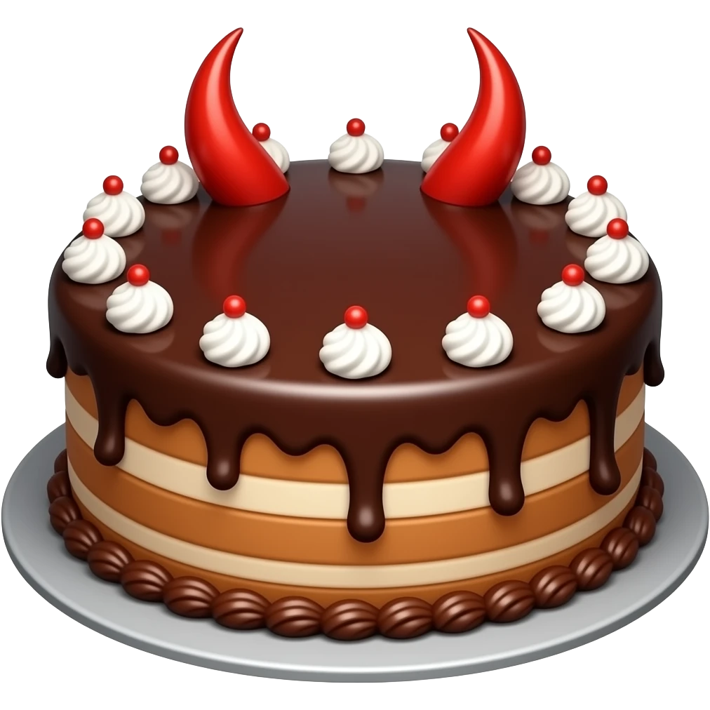 Devil cake emoji