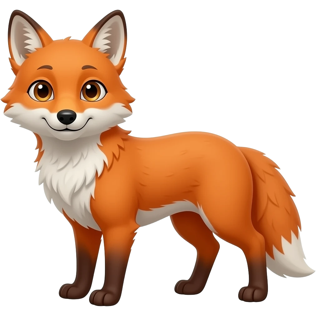 A anthropomorphic fox emoji