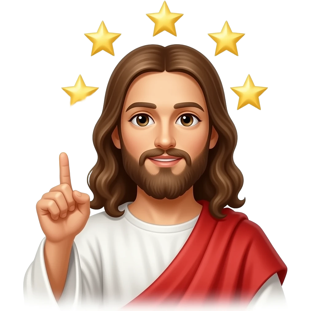 jesus con siete estrellas en su diestra emoji