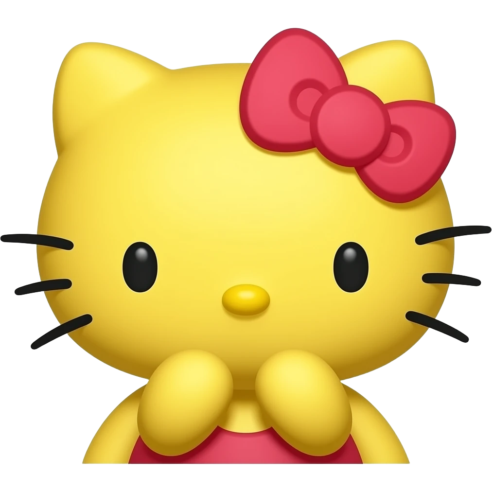 yellow hello kitty emoji