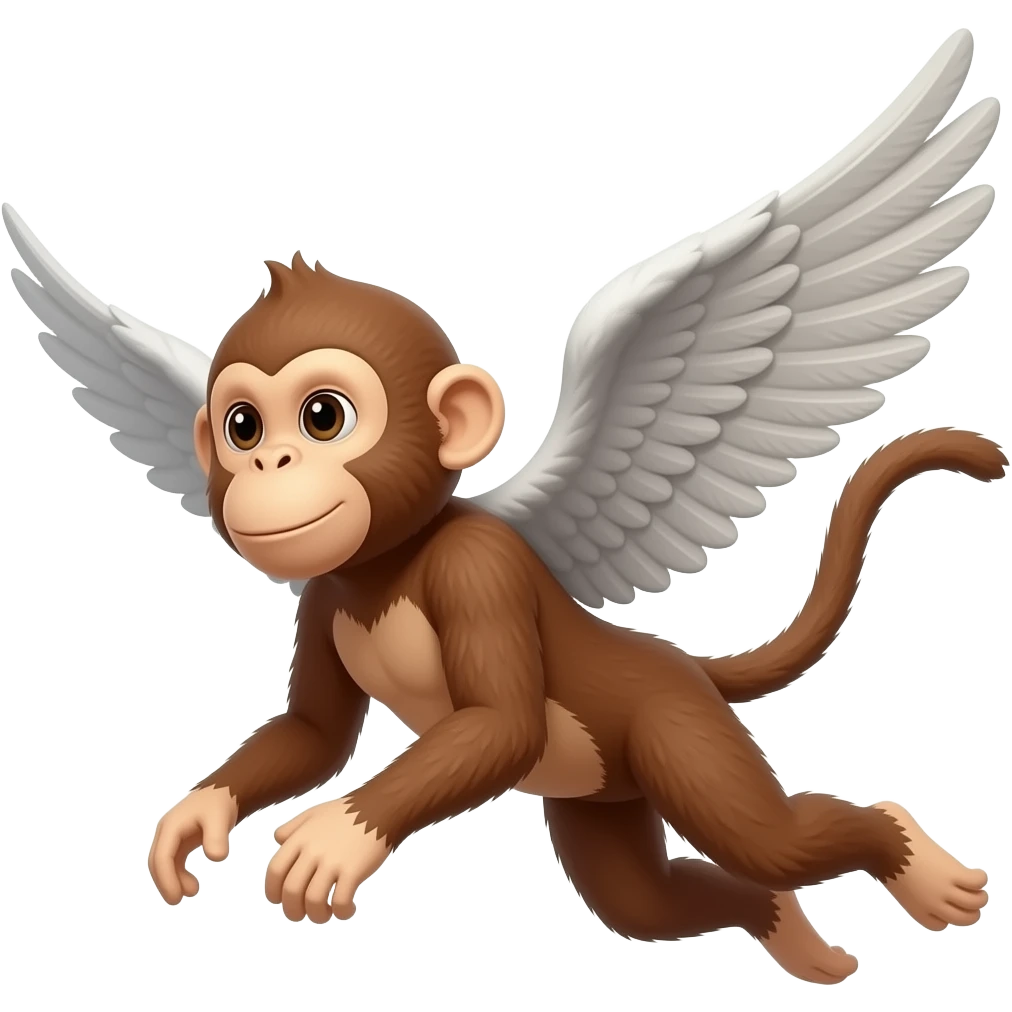 Can you make an animated flying monkey emoji