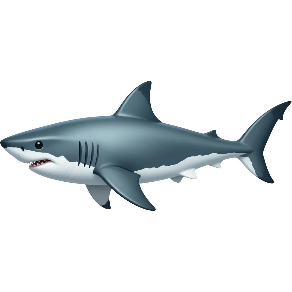 withe shark emoji