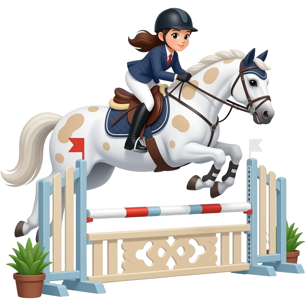 uma menina cacheada montada num cavalo branco acinzentado malhado com ...
