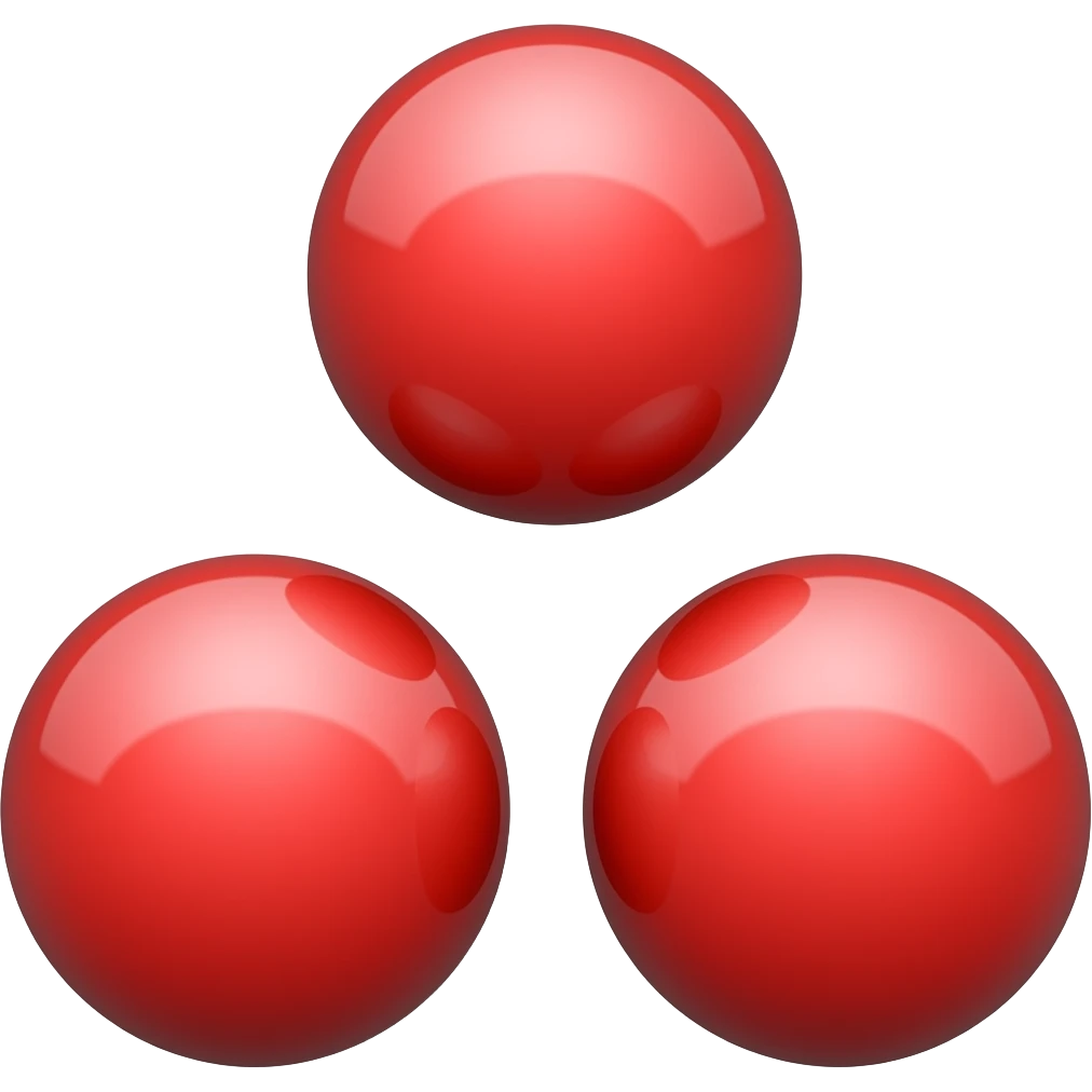 3 colour red emoji