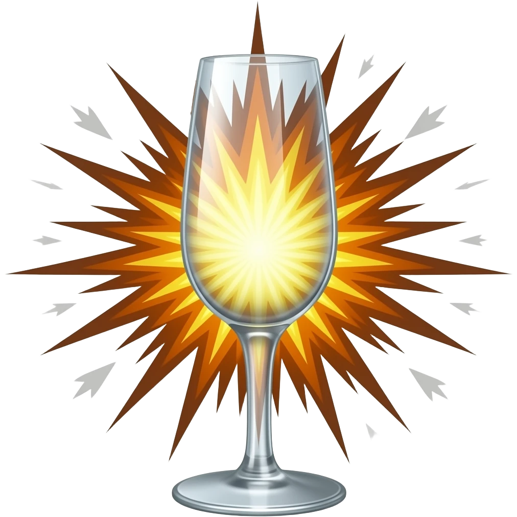 Hyper-realistic, Supernaova inside a champagne glass, cinematic lighting, Ultra real emoji