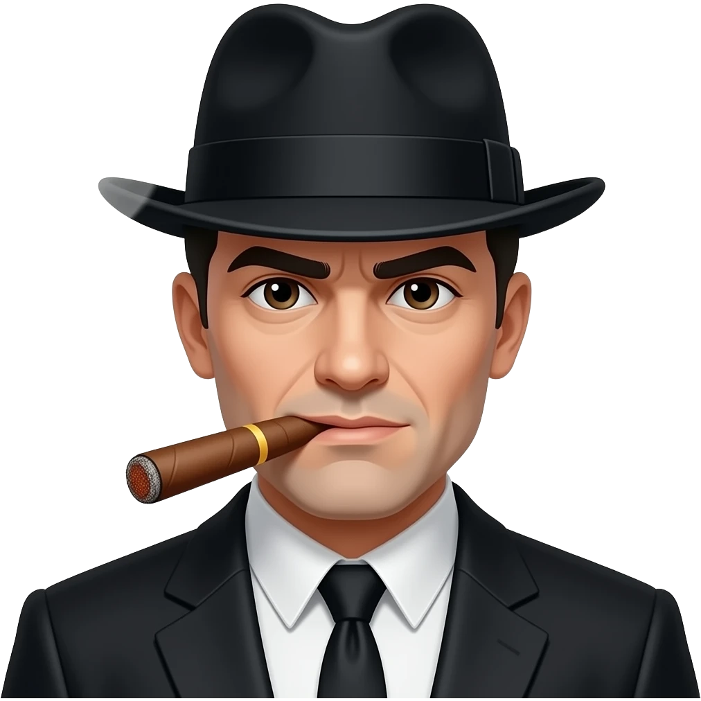 Mafiosi mit Zigarre und Hut emoji