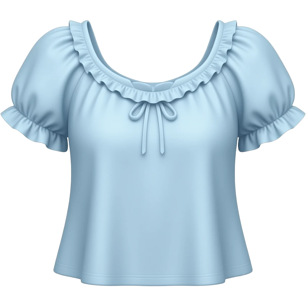 light blue pyjama top with ruffles emoji