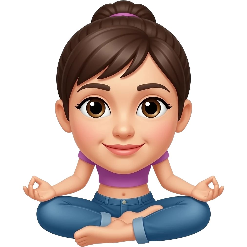 Женщина медитирует emoji